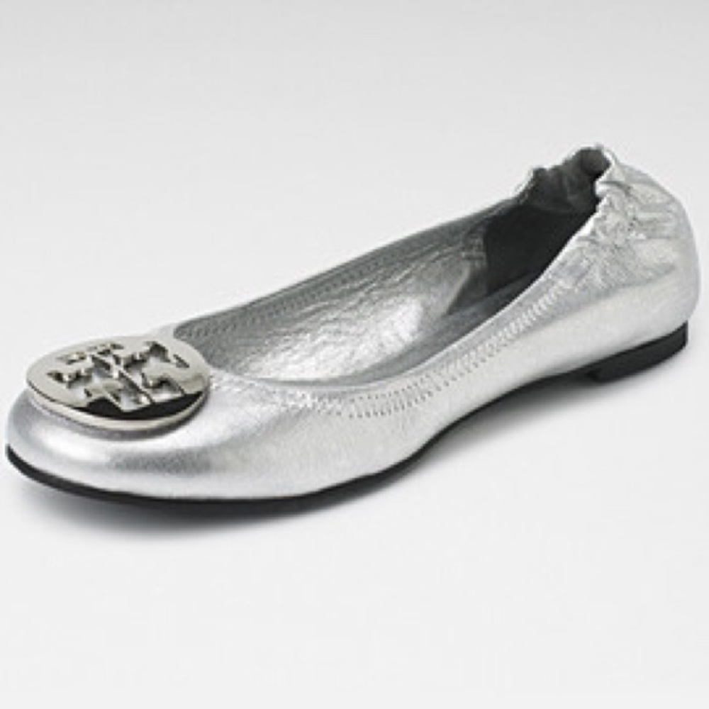 * Tory Burch Metallic Reva Flats